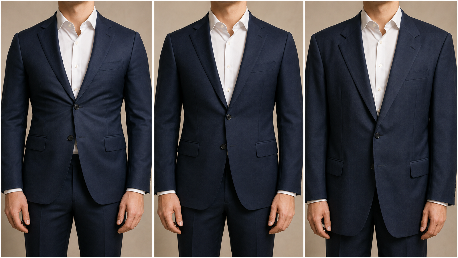 Controlled comparison of narrow, balanced and wide suit jacket shoulder and chest fit
